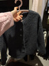 优衣库女装男装仿羊羔绒摇粒绒休闲开衫长袖宽松外套冬新款479616 08 深灰色 M /160/84A 实拍图