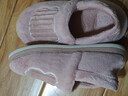 京东京造家居包脚棉拖鞋轻简毛绒保暖包跟棉拖鞋女款 花簇粉40-41 JZ-3222 实拍图