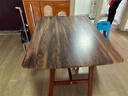 全品屋餐桌椅组合家用饭桌子小户型简约公寓快餐出租商用长方形电脑桌 胡桃木色 120cm 【宽80CM】单桌子 实拍图