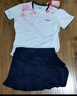 kawasaki川崎羽毛球服女款速干T恤运动短裙繁花似锦套装A2808 霜白 M  实拍图