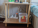 逸朗德（YILANGDE）简易床头柜小型卧室现代简约迷你床边柜收纳架储物柜子置物床头桌 浅胡桃色双层60*40*53CM 实拍图