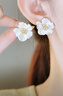 ZEGL珍珠花朵耳钉女高级感气质耳环独特轻奢送闺蜜生日礼物 实拍图