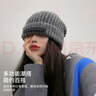 雪茜曼毛线帽子女秋冬保暖大头围显脸小针织帽包头宽松堆堆帽 实拍图