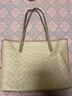 蔻驰（COACH）【品牌直供】女士CITY33经典标志大号单肩托特包奶茶色CV976 实拍图