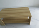 雅美乐茶几客厅简约木质小户型双层简装茶几桌 浅胡桃100*50 Y1422 实拍图