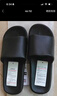 京东京造【抗菌皮纹拖】eva软弹家居防臭浴室新款拖鞋男士 黑色 40-41 实拍图