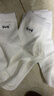 猫人5双100%纯棉袜子女士提花中筒袜吸汗透气纯色百搭家居袜长袜 实拍图