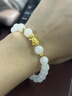 豆蔻时光8mm和田玉白玉黄金手串足金财福貔貅金镶玉石手链生日礼物男女款  实拍图