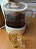 九阳（Joyoung）净萃养生壶迷你家用全玻璃煮茶器 316L茶篮 1L办公室0金属0胶水恒温烧水壶 K10D-WY103（茶） 实拍图