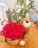 三彩熊永生花小熊玩偶花束元旦跨新年女生生日礼物女孩送女朋友毕业结婚 实拍图
