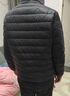 雪中飞男女立领秋羽绒百搭轻薄鸭绒立领修身轻盈隐藏式口袋 宝石黑|8086-男 4XL 195/112A 实拍图