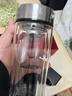 希诺（HEENOOR）抗菌玻璃杯双层防烫办公车载水杯男高档泡茶杯子XN-9303 360mL 实拍图