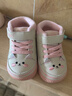 泰兰尼斯童鞋冬季新款女宝宝叫叫鞋男童加绒学步鞋儿童机能鞋白/粉19码 晒单实拍图
