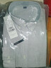 凡客诚品（VANCL）长袖衬衫男全棉领尖扣牛津纺商务休闲经典舒适衬衫 灰细条 XL 实拍图