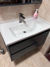 艺昕浴室柜陶瓷一体盆卫生间洗手盆洗脸盆柜组合智能镜套装洗漱洗手台 80CM轻奢灰标准款+全套配件 实拍图