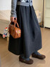 优衣库女装绒面针织喇叭中裙/半身裙裙子481434 08 深灰色 L /160/72A 实拍图