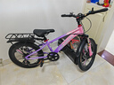 凤凰山地自行车男女变速山地车碟刹青少年儿童自行车学生单车 星际 粉紫【铝架】7速+后座车灯+三刀 20寸【适合125-160cm】 实拍图