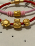 周生生 十二生肖串珠足金黄金转运珠情侣款本命年组合单颗定价 嘻嘻蛇(与猴六合) 93696C 实拍图