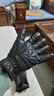 鑫豪睿男士薄款头层牛皮手套复古触屏摩托机车四季骑行开车加厚真皮手套 黑色加绒保暖好 L 实拍图