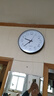 挂钟家用时钟挂墙静音钟表卧室无声石英钟墙上挂表客厅现代简约钟 黑框 14英寸（直径35厘米） 实拍图