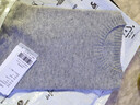 金菊厚款绵羊毛衫女冬季新款点子纱无缝打底圆领休闲女式毛衣 白灰 L  实拍图