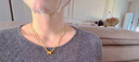 老庙黄金项链足金肖邦链素链女款锁骨链送女友老婆妈妈节日礼物 约5.46g 实拍图