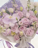 插画鲜花速递紫玫瑰混搭花束求婚表白送女友老婆生日礼物全国同城配送 11朵紫玫瑰蝴蝶兰混搭花束 实拍图