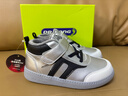 江博士（DR·KONG）江博士冬季男女儿童加绒保暖魔术贴学步鞋 1-3岁宝宝儿童鞋 银/黑/灰 （加绒内里） 28 脚长约16.9-17.4 实拍图