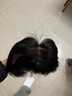 瑞贝卡（Rebecca）假发女长直发无痕假发片100%真人发丝遮白发增加发量头顶补发片 中分刘海 自然黑 25cm 全手织工艺 实拍图