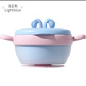 COOKSS婴儿辅食碗恒温注水保温碗316不锈钢宝宝婴幼儿吃饭儿童餐具浅蓝 实拍图
