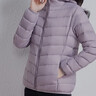 鸭鸭（YAYA）轻薄羽绒服女冬短款2025年秋冬新款高端时尚女款轻便韩版保暖外套 浅紫色【连帽款】 XL 实拍图