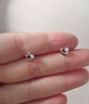 芯奢S999足银星月耳钉女士小众设计拧扣儿童养耳洞免摘耳骨钉耳饰纯银 S999足银星月单只 实拍图