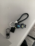 高档精致防丢汽车钥匙链书包挂饰公仔创意男女情侣星空小熊钥匙扣 黑潮酷闪电熊+黑平安 实拍图