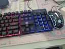 银雕(YINDIAO) KM500有线发光键盘鼠标 机械手感游戏电竞笔记本台式电脑外设 薄膜键鼠套装 黑色 实拍图