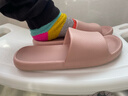 京东京造【抗菌皮纹拖】eva软弹家居防臭浴室新款拖鞋女士粉色35-36 实拍图