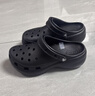 卡骆驰（crocs）女鞋厚底云朵洞洞鞋户外休闲时尚一脚蹬沙滩鞋 206750-001 38-39 实拍图