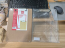 齐心(Comix) A4书写板夹 金属强力夹塑料文件夹 多功能写字垫板 简约硬质会议夹 透明白EA8002 实拍图