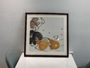 紫腾随轩齐白石装饰画新中式客厅背景墙面挂画卧室饭厅餐厅水墨虾壁画 葫芦 60*60cm红木色实木框 实拍图