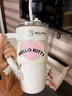 YANIS 3hello kitty保温杯大容量水杯女礼物高颜值咖啡杯316不锈钢吸管杯 hellokitty1200ml（316礼盒装） 实拍图