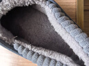回力瑞防水棉拖鞋男士秋冬季全包跟居家厚底踩屎感外穿防滑情侣棉鞋冬天 灰蓝 保暖升级款 37-38 38-39 适合 实拍图