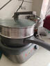美的（Midea）钛陶电炒锅 电蒸锅 分体式电煮锅不沾多功能一体炒菜专用锅电火锅煎锅 4.3L煎饼锅HCG2818S配蒸笼 实拍图