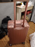 EAZZ【一体铝框｜退换免费】行李箱铝镁合金拉杆箱旅行箱登机密码皮箱 【全铝镁合金金属箱】｜玫瑰金 24英寸 中短途 出差旅游托运箱 实拍图