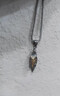 BJYL「许愿石」男士项链男生轻奢高级感吊坠锁骨链时尚百搭配饰男礼物 亮银色 实拍图