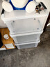 禧天龙塑料衣物收纳箱玩具整理箱车载储物箱55L 透明 3个装 带轮 实拍图