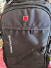JINSHIWQ双肩包男大容量商务旅行背包登山书包电脑包黑色 标准版加大号 实拍图