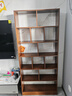 蔓斯菲尔（MSFE） 书架简约落地收纳多功能大容量省空间储物架多层置物书架柜子 15MM实木生态板>80x24x180胡桃色 实拍图