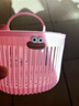 可爱壁挂式收纳篮多功能厨房浴室小挂篮免打孔挂墙首饰盒小号 粉色大嘴挂壁收纳盒 实拍图