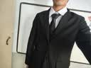 古施森西装男套装学生成人礼修身西服套装商务职业正装男伴新郎结婚礼服 黑色两扣【西服+西裤+马甲+衬衫 2XL 【126-140斤】+礼品 实拍图