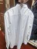 罗蒙（ROMON）【桑蚕丝免烫】长袖衬衫男士白衬衫修身衬衣商务职业男装白色41 实拍图
