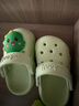 牧童儿童拖鞋夏男宝宝洞洞鞋软底女童卡通洗澡婴幼儿家居鞋奶龙绿130 实拍图